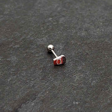 Load image into Gallery viewer, 16G 5/16 Sweet Pumpkin Latte Autumn Cartilage Tragus Earring
