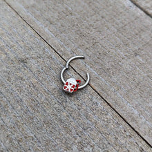Load image into Gallery viewer, 16G 3/8 Sweet Hot Cocoa Marshmallow Mug Hinged Segment Ring
