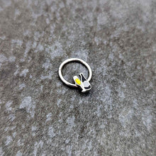 Load image into Gallery viewer, 16G 3/8 Champagne Bottle Flute Yellow Hinged Segment Ring
