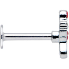 Load image into Gallery viewer, 16G 5/16 Happy Christmas Stocking Red Green Labret Monroe Tragus
