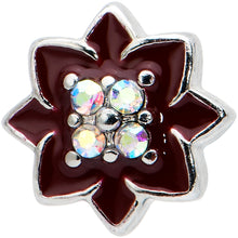 Load image into Gallery viewer, 16G 5/16 Aurora Gem Poinsettia Flower Festive Labret Monroe Tragus
