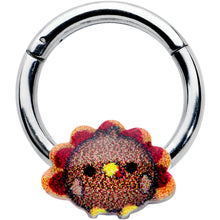 Load image into Gallery viewer, 16G 5/16 Sweet Tiny Turkey Thanksgiving Hinged Segment Ring
