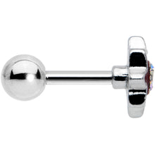 Load image into Gallery viewer, 16G 1/4 Aurora Gem Poinsettia Flower Cartilage Tragus Earring
