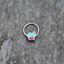 Load image into Gallery viewer, 16G 3/8 Sweet Happy Cupcake Hinged Segment Ring
