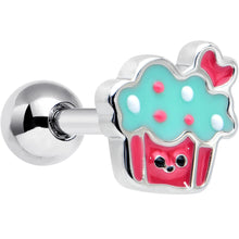 Load image into Gallery viewer, 16G 1/4 Sweet Happy Cupcake Cartilage Tragus Earring
