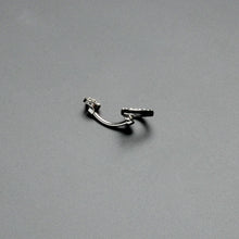 Load image into Gallery viewer, Clear Gem Open Heart Valentine Double Mount Belly Ring
