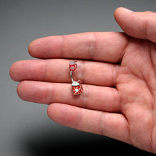 Load image into Gallery viewer, Sweet Red Hot Cocoa Marshmallow Holiday Double Mount Belly Ring
