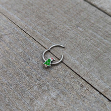 Load image into Gallery viewer, 16G 3/8 Happy Christmas Tree Holiday Hat Hinged Segment Ring
