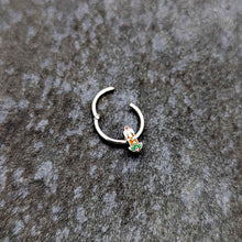 Load image into Gallery viewer, 16G 3/8 Sweet Holiday Candle Christmas Hinged Segment Ring
