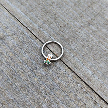 Load image into Gallery viewer, 16G 3/8 Sweet Holiday Candle Christmas Hinged Segment Ring
