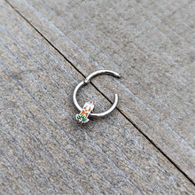 Load image into Gallery viewer, 16G 3/8 Sweet Holiday Candle Christmas Hinged Segment Ring
