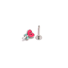 Load image into Gallery viewer, 16G 5/16 Sweet Happy Heart Lollipop Labret Monroe Tragus
