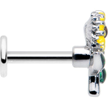 Load image into Gallery viewer, 16G 1/4 Cheery Inlay Sunflowers Labret
