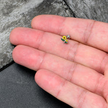 Load image into Gallery viewer, 16G 1/4 Cheery Inlay Sunflowers Labret
