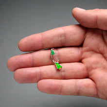 Load image into Gallery viewer, Merry Christmas Trees Hats Holiday Double Mount Belly Ring
