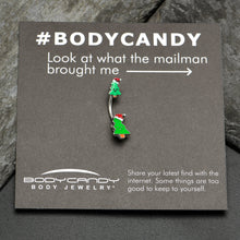 Load image into Gallery viewer, Merry Christmas Trees Hats Holiday Double Mount Belly Ring

