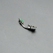Load image into Gallery viewer, Merry Christmas Trees Hats Holiday Double Mount Belly Ring
