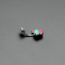 Load image into Gallery viewer, Sydney Belle Girlfriend Collection Sweet Happy Cupcake Pink Blue Double Mount Belly Ring
