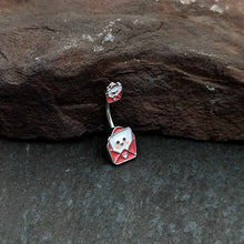 Load image into Gallery viewer, Sweet Love Letter Valentines Day Double Mount Belly Ring
