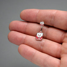 Load image into Gallery viewer, Sweet Love Letter Valentines Day Double Mount Belly Ring
