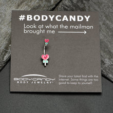 Load image into Gallery viewer, Sweet Happy Heart Lollipop Valentine Double Mount Belly Ring
