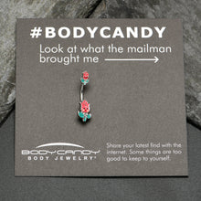 Load image into Gallery viewer, Sweet Happy Rose Flower Double Mount Belly Ring

