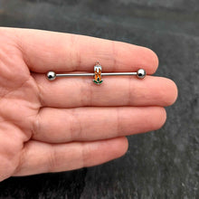 Load image into Gallery viewer, 14G Sweet Christmas Holiday Candle Industrial Barbell 38mm
