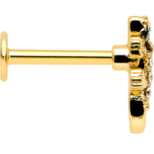 Load image into Gallery viewer, 16G 5/16 Clear Gem Gold Tone Luscious Lizard Labret Monroe Tragus
