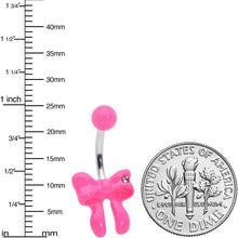 Load image into Gallery viewer, Sydney Belle Girlfriend Collection Pretty Pink Bow Belly Ring
