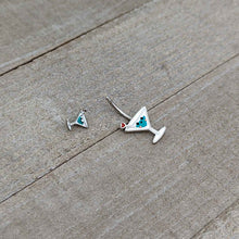 Load image into Gallery viewer, Sweet Martini Glass Heart Valentine New Years Double Mount Belly Ring
