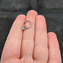 Load image into Gallery viewer, 16G 3/8 Sweet Happy Rose Flower Hinged Segment Ring
