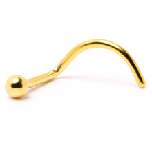 Load image into Gallery viewer, 20G 1/4 Gold Hue ASTM F-136 Implant Grade Titanium Ball End Left Side Nose Screw
