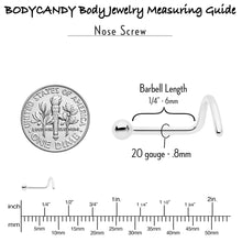 Load image into Gallery viewer, 20G 1/4 ASTM F-136 Implant Grade Titanium Ball End Left Side Nose Screw
