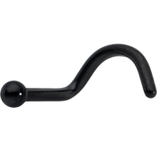 Load image into Gallery viewer, 18G 1/4 Black ASTM F-136 Implant Grade Titanium Ball End Left Side Nose Screw
