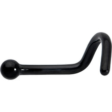 Load image into Gallery viewer, 18G 1/4 Black ASTM F-136 Implant Grade Titanium Ball End Left Side Nose Screw
