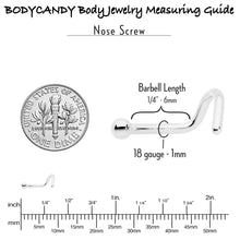 Load image into Gallery viewer, 18G 1/4 ASTM F-136 Implant Grade Titanium Ball End Left Side Nose Screw
