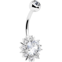 Load image into Gallery viewer, Clear CZ Gem Luxury Sun Splash Belly Ring
