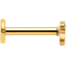 Load image into Gallery viewer, 16G 5/16 Gold Tone Merry Christmas Inlaid Labret Monroe Tragus
