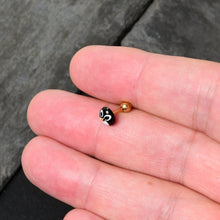 Load image into Gallery viewer, 16G 1/4 Gold Tone Round Penguin Face Holiday Cartilage Earring
