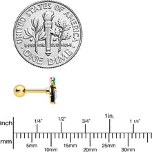 Load image into Gallery viewer, 16G 1/4 Gold Tone Holly Hat Penguin Cartilage Tragus Earring
