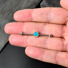 Load image into Gallery viewer, 14G Blue Celebration Easter Egg Industrial Barbell 38mm
