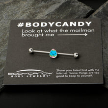 Load image into Gallery viewer, 14G Blue Celebration Easter Egg Industrial Barbell 38mm
