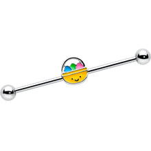 Load image into Gallery viewer, 14G Celebration Easter Basket Industrial Barbell 38mm
