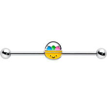 Load image into Gallery viewer, 14G Celebration Easter Basket Industrial Barbell 38mm
