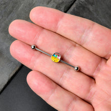 Load image into Gallery viewer, 14G Celebration Easter Basket Industrial Barbell 38mm
