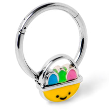 Load image into Gallery viewer, 16G 3/8 Celebration Easter Easter Basket Hinged Segment Ring

