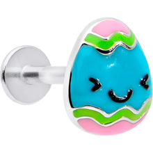 Load image into Gallery viewer, 16G 5/16 Blue Celebration Easter Egg Labret Monroe Tragus
