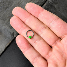 Load image into Gallery viewer, 16G 3/8 Sweet Happy Shamrock St Patricks Hinged Segment Ring
