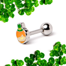 Load image into Gallery viewer, 16G 1/4 Sweet Happy Leprechaun St Patricks Cartilage Tragus Earring
