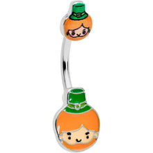 Load image into Gallery viewer, Sweet Happy Leprechaun St Patricks Day Double Mount Belly Ring
